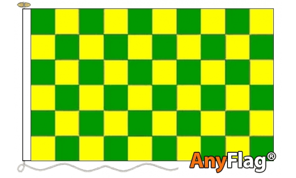 Green and Yellow Check Custom Printed AnyFlag®